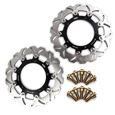 Imagem de Discos de freio dianteiro Arashi Rotores com parafusos de montagem para Yamaha YZF R6 2003-2004, MT03 06-11, YZF R7 2022, FZ-09 14-17, MT09 14-15 ABS 14-20, MT-09 2021, XSR9000 ABS 16 21, XV1700 PC 08
