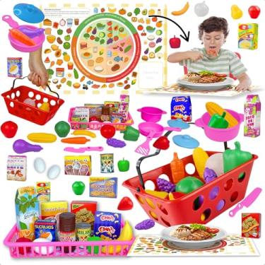 Imagem de Kit De Comidinhas Infantil Educativo 32 Peças Com Panelinhas Cestinhas E Acessórios – Brinquedo Sensorial Que Estimula Coordenação Motora E Imaginação Das Crianças