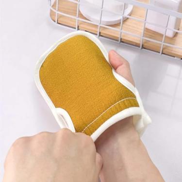 Imagem de Conjunto de três peças de artefato de banho para esfregar, esfregar lama espessa e remoção de manchas, conjunto de combinação de bola de banho com uma longa tira de toalha de fricção nas costas que