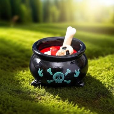 Imagem de Mini figuras alienígenas, pequenos alienígenas, figuras de resina que brilham no escuro, mini estatueta de caveira, estatuetas de caveira para brincadeiras de Halloween, bar de Halloween, decoração de