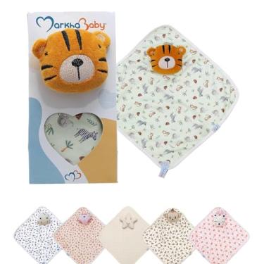 Imagem de Presente Enxoval Naninha Bebê + Bichinho Pelúcia Paninho Prendedor De Chupeta (TIKO)