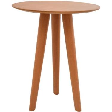 Imagem de Mesa Lateral Alta Pé Palito em Madeira Maciça com Tampo Lâminado - Ref