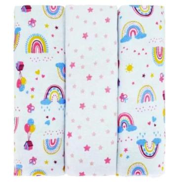 Imagem de Cueiro Bebê Algodão Macio Enxoval Cobrir E Proteger Seu Nenê - Incomfr