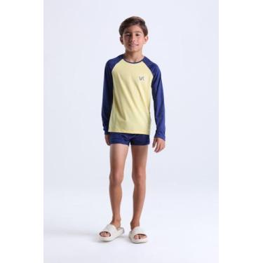 Imagem de Conjunto Moda Praia Infantil Masculino Raglan - VIDA COSTEIRA, Azul es