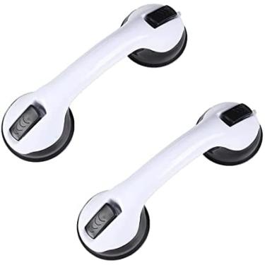 Imagem de Pacote Com 2, Corrimãos, Corrimãos De Sucção Para Banheiro, Barra De Apoio Para Banheiro, Auxílio Portátil Para Mobilidade, Alça De Segurança Com Ventosa Para Banheiro, Crianças E Idosos,Preto,19*