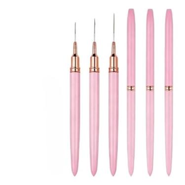 Imagem de Pincel Unha, Kit 5 Pincéls de Arte de Unhas Uv paraPintura em Gel Pincel Manicure,3 Pincel,1 unidadeKIT(3 pincel,3 kit （Promoção）)