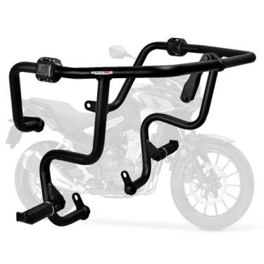 Imagem de Protetor de Motor e Carenagem Coyote Preto com Pedais - CB 500 X ano 2