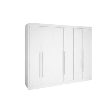 Imagem de Guarda Roupa Casal 6 Portas 7 Gavetas com pés Athos - D' Doro, Branco