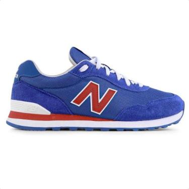 Imagem de Tênis New Balance 515 V2 Masculino, Azul, Vermelho, 39