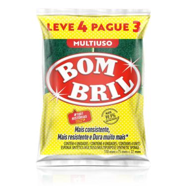 Imagem de Esponja Sintética Multiuso Bom Bril Leve 4 Pague 3