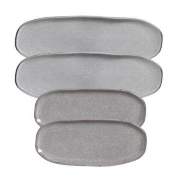 Imagem de Conjunto Com 04 Travessas Oval Rasa Orgânico Dust Porto Brasil