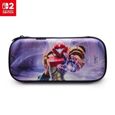 Imagem de PowerA Slim Case for Nintendo Switch 2 - Metroid Prime 4: Beyond, Officially Licensed, Protective Case, Holds 10 Game Cards, Padded Screen Protector, Built-in Play Stand