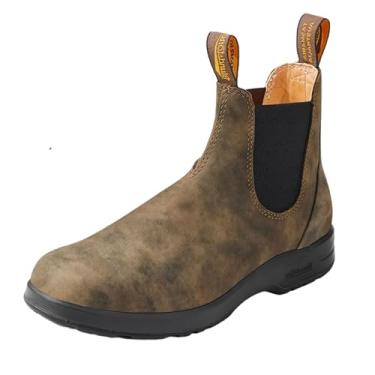 Imagem de Blundstone Bota Chelsea unissex 2056 All-Terrain Series Chelsea com absorção de choque, sola vibram e couro premium resistente à água, marrom rústico, 4,5 EUA masculino/6,5 feminino / 3,5 UA