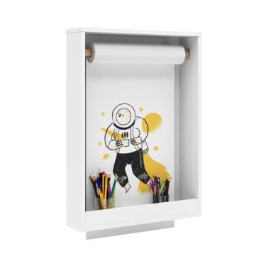 Imagem de Lousa Painel de Criação Desenho c/ Rolo de Papel 42cm Branco - Ofertam