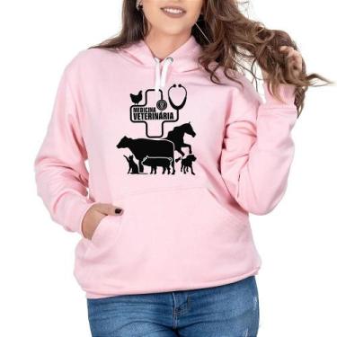 Imagem de Blusa Moletom Feminina Veterinária Bolso Canguru Conforto - Campero, P