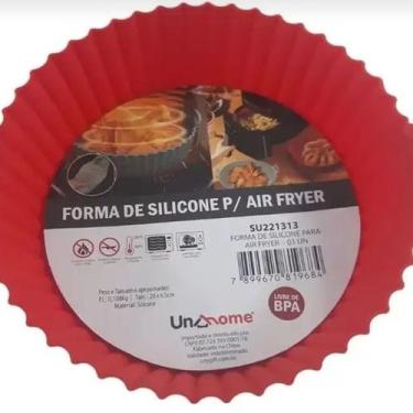Imagem de Forma Para Air Fryer 20 cm. Redonda Silicone Forro Assadeira - Marzzal