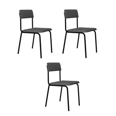 Imagem de Cadeira Fit Fixa C/4 Pes 475 X 505 X 810 Mm C/3 Un. Corriente Cinza Claro Corriente Cinza Claro