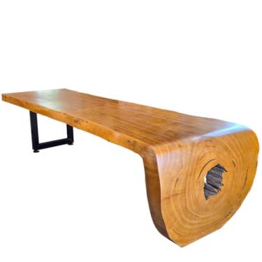 Imagem de Mesa de Jantar Cascata em Pequiá Tora com pé de ferro 3,23x1,03m