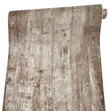 Imagem de Yifasy Revestimentos autoadesivos de madeira para prateleiras e gavetas para armários de cozinha, capa de bancada adequada para locatários, protetores de parede de móveis de PVC à prova d'água 45 cm