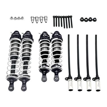 Imagem de Amortecedor dianteiro e traseiro para caminhão deserto de corrida 1/7, titânio preto