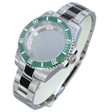 Imagem de Caixa de relógio de aço inoxidável SUB de 40 mm, 200 m, impermeável, safira Crysta, para movimento Seiko NH34/NH35/NH36/38, Tampa inferior de vidro 4, For Miyota8215 8205 Movement, Caixa de relógio de