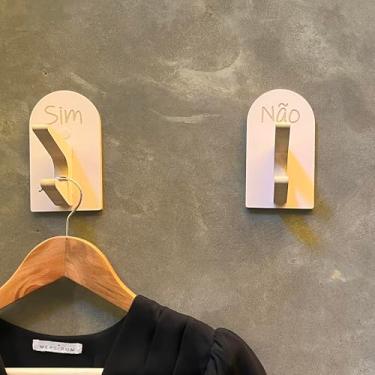 Imagem de 6 Ganchos Provador de loja Sim Não Arco Capela Boho Premium Rosa