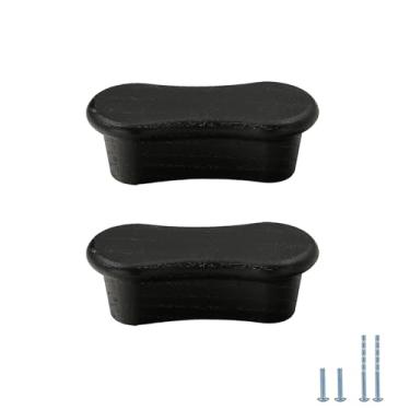 Imagem de Evionlin 2 puxadores de gaveta de madeira ASH pretos de 7 cm puxadores de armário de madeira para puxadores de cômoda de cozinha ou quarto