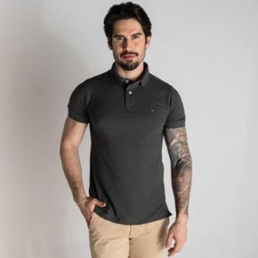 Imagem de Camisa Polo Tommy Hilfiger Verde Oliva Escuro-Masculino