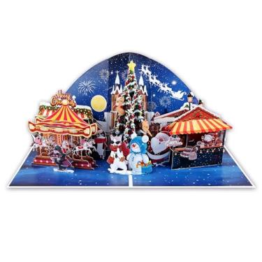 Imagem de TaNoTool Cartões de felicitações pop-up 3D de noite de Natal, papel de cartão de feliz Natal, tamanho grande; presentes para mulheres, mãe, pai, homens, avó, avô, aniversário, ano novo, presente de