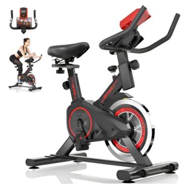 Imagem de Bicicleta Ergométrica Bike Spinning – Bike Treino em Casa, Academia, Exercícios Cardio e Emagrecimento, Design Confortável e Ajustável, Vertical Silenciosa +100kg