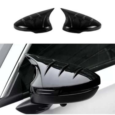 Imagem de Adequado para 11º Honda Civic Acessórios de carro 2022 2023 2024 2025 Exterior Sport Door Side Retrovisor Espelho Guarda Decoração Capa Guarnição (Preto brilhante)