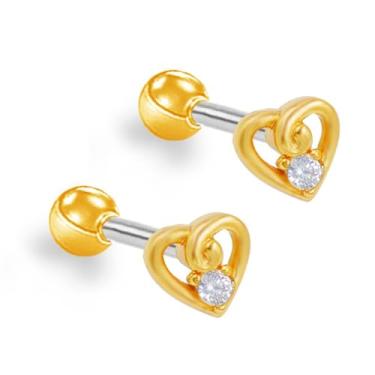 Imagem de Niaspi Brincos de coração de titânio 18G para mulheres minúsculos CZ pavimentados coração parafuso atrás cartilagem concha hélice tragus piercing joia, Small, Titânio, Sem pedra preciosa
