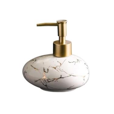 Imagem de Dispensador de sabão Shampoo Body Wash Dispenser Bottle Pequeno 300ML Push Vazio Garrafa Sabonete(Branco)