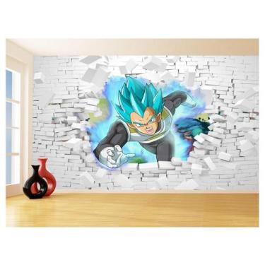 Imagem de Papel De Parede 3D Dragon Ball Goku Vegeta Anime 3,5M Dbz84 - Você Dec