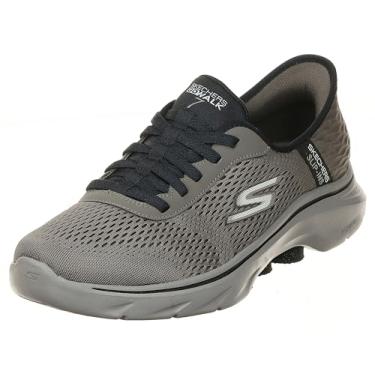 Imagem de Skechers Tênis masculino Slip-ins Go Walk 7-Free Hand 2, Marrom, 43