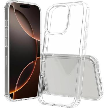 Imagem de TaeliorTech Capa transparente para iPhone 16Pro, não amarela, compatível com MagSafe, capa protetora de nível militar, capa fina à prova de choque para iPhone 16pro transparente de 6,3 polegadas