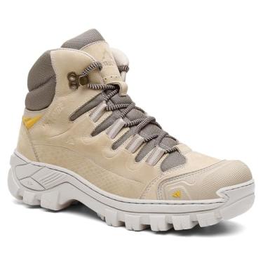 Imagem de Via Livre Bota Kansas, Coturno em Couro, Cano Médio 12,5cm, Solado Blaqueado em Borracha, Numeração 37-44, para Aventura e Passeios (Nude, Padrão, BR, Adulto, Numérico, 39)