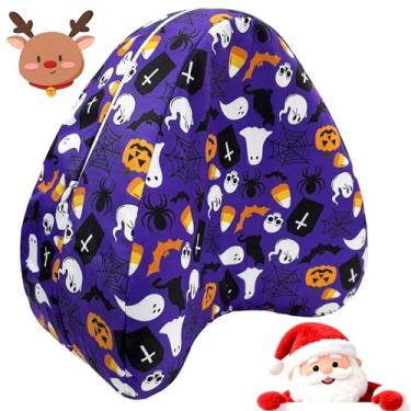 Imagem de LeoTube Fronha de joelho de Halloween compatível com a almofada de joelho Contour Legacy, zíper invisível e antibolinhas, decoração de Halloween e presente (mistério da meia-noite)