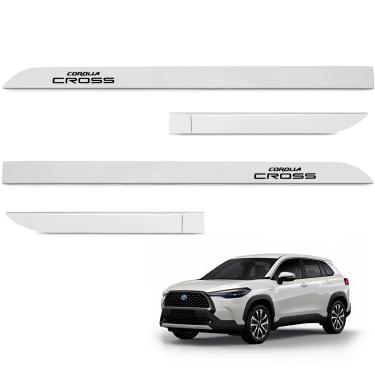 Imagem de Jogo de Friso Lateral Corolla Cross 2021 A 2026 Branco Polar