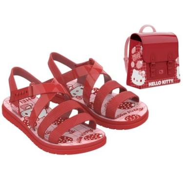 Imagem de Sandália Infantil Menina Com Mochila Hello Kitty Sweet Bag Vermelho ou Rosa Grendene Kids (Vermelho, BR, Criança de 4 a 8 anos, Numérico, 29)