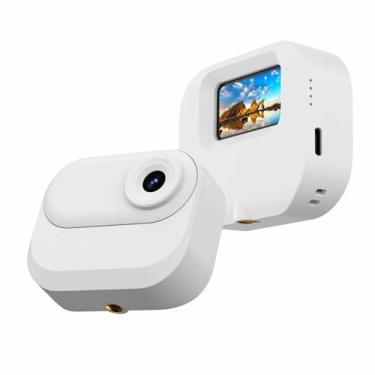 Imagem de Mingzhe Mini Câmera Esportiva, Câmera de Ação Minúscula Com Tela IPS de 1,47 Polegadas, Lente Grande Angular de 130 °, Cartão TF de 32 GB para Gravação de Vídeo Vlog, Estojo de (Branca)