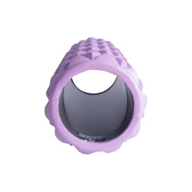 Imagem de Rolo de Liberação Miofascial Diamond, Lilás e Preto, EVA e PVC, 33x14cm, 880g, Texturizado com Ranhuras, para Massagem Muscular