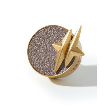 Imagem de Difusor de ar para carro com clipe de ventilação com refil de fragrância sem perfume DIY (ouro + metálico, 4,5 cm de diâmetro)