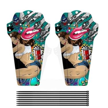 Imagem de Para-lama para bicicleta de montanha, guarda-lama dianteiro e traseiro para bicicleta, compatível com pneus de 20", 26", 27,5" e 29", peças universais para bicicleta (1/2 peças)(XQ440-Bc 2PCS)