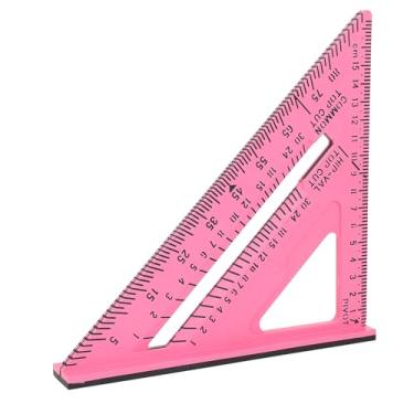 Imagem de Jiawu A Régua Triangular Plástica Gravou Escalas 45 ângulos de 90 Graus para A Medida do Woodworking
