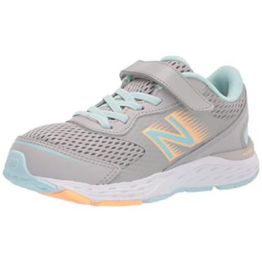 Imagem de New Balance Tênis de corrida infantil 680 V6 Hook and Loop, Nuvem de chuva/azul pálido frio/manga leve, 11.5 Little Kid