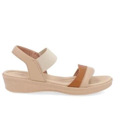 Imagem de Sandália Usaflex Baixa Plataforma Ajuste Elástico – Conforto Cor:;Tamanho:40;Genero:Mulher-Feminino