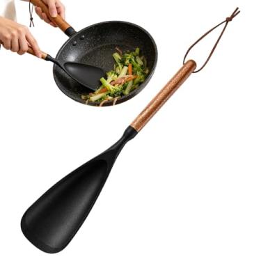 Imagem de Espátula De Silicone Para Cozinhar,Pegada Confortável E Resistente Ao Calor,Espátula Antiaderente Utensílios De Cozinha - Para Assar Misturar Raspar Em Casa E Restaurante Com Peixe Carne