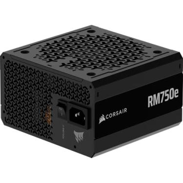 Imagem de Corsair RM750e (2025) Fonte de alimentação ATX totalmente modular com cabo 12V-2x6 compatível com ATX 3.1 e PCIe 5.1, eficiência ouro Cybenetics, classificação de capacitor