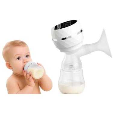 Imagem de Bomba de Tirar Leite Materno Elétrica Portátil, Extratora com Sucção Suave, 9 Níveis Ajustáveis, Silenciosa, Recarregável USB, 180ml, com Cabo USB